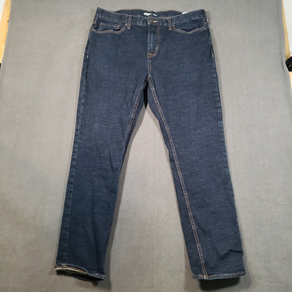 Old Navy Slim Jeans Mens 36x30 Blue Rinse Wash Built-In Flex Stretch Tough